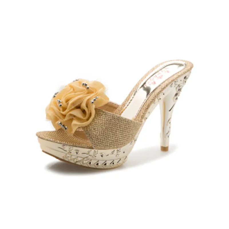 Шлепанцы Mvp женские на платформе пикантные сандалии высоком каблуке с открытым