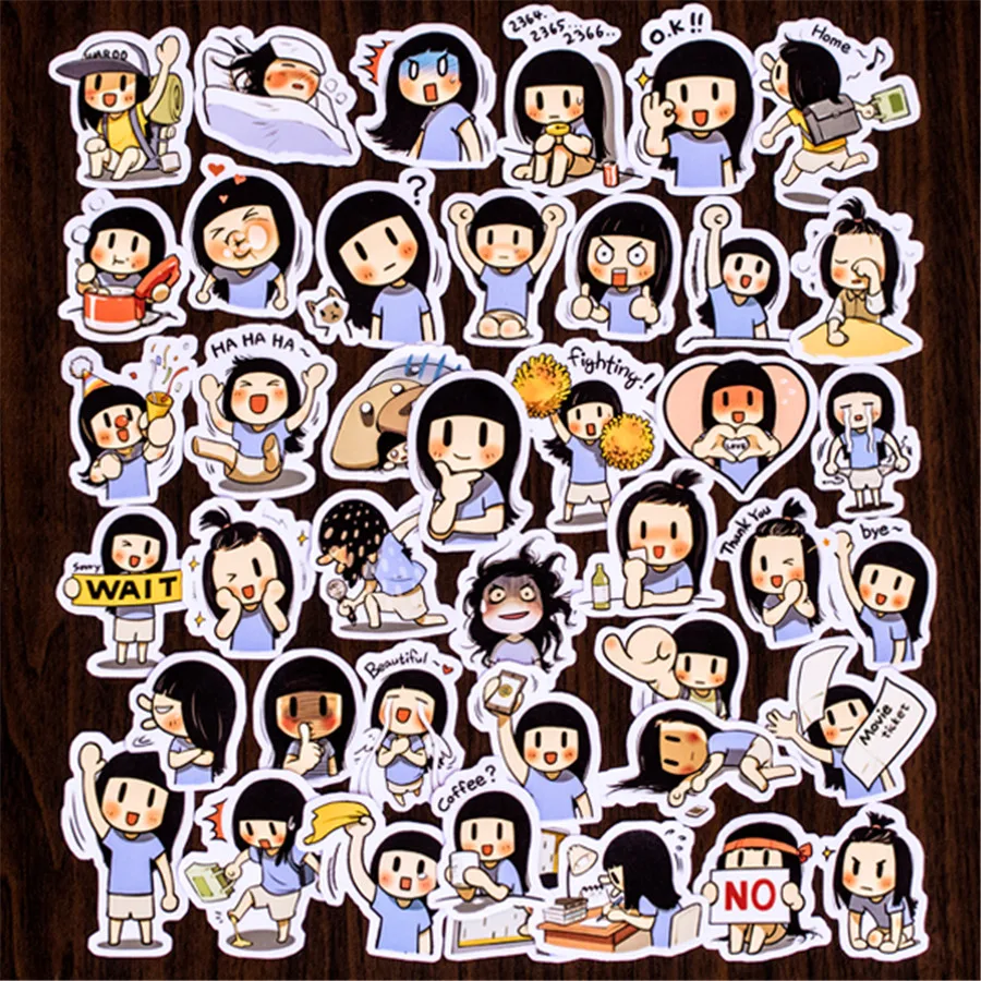 Домашние SmileBrush Meng sister серии 40 шт буклет Стикеры для альбомов Скрапбукинг|scrapbooking