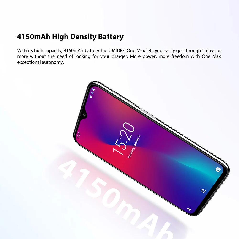 UMIDIGI One Max мобильный телефон 4 ГБ 128 ГБ 6,3 дюйма Helio P23 Восьмиядерный Android 8,1 16 Мп+ 12 МП 4150 мАч NFC Face ID 4G смартфон