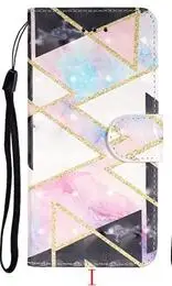 I 3D кожаный чехол-кошелек для Iphone XS MAX XR X 8 7 6 samsung S10 5G S10e волк Кот Кружева Цветок Любовь бабочка ананас 1 шт - Цвет: I