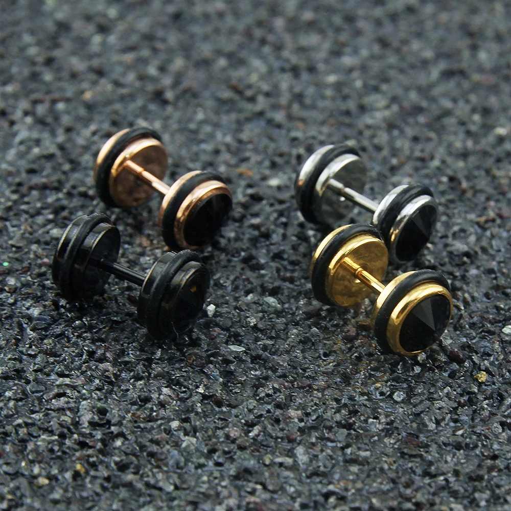 1 пара красочный дизайн поддельные plug пирсинг украшения хирургической стали ear