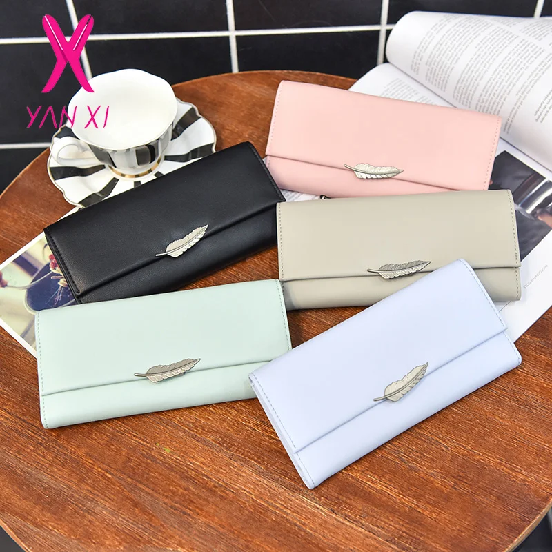 Женский кошелек YANXI длинный однотонный 2 шт./компл. | Багаж и сумки