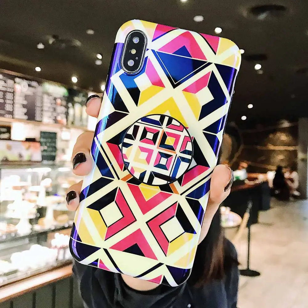 KISSCASE цветной чехол для телефона iPhone XR XS MAX X 7 Plus 8 IMD решетка мягкий 6 6S Модный |