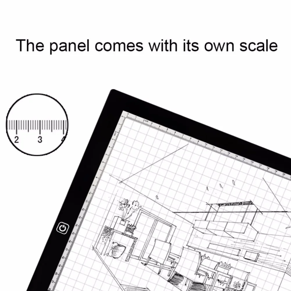 Портативный A3 светодио дный Light Pad коробка копию чертежа платы составление Графика Tablet Настольный коврик Панель коврик для копирования доска с Яркость Управление
