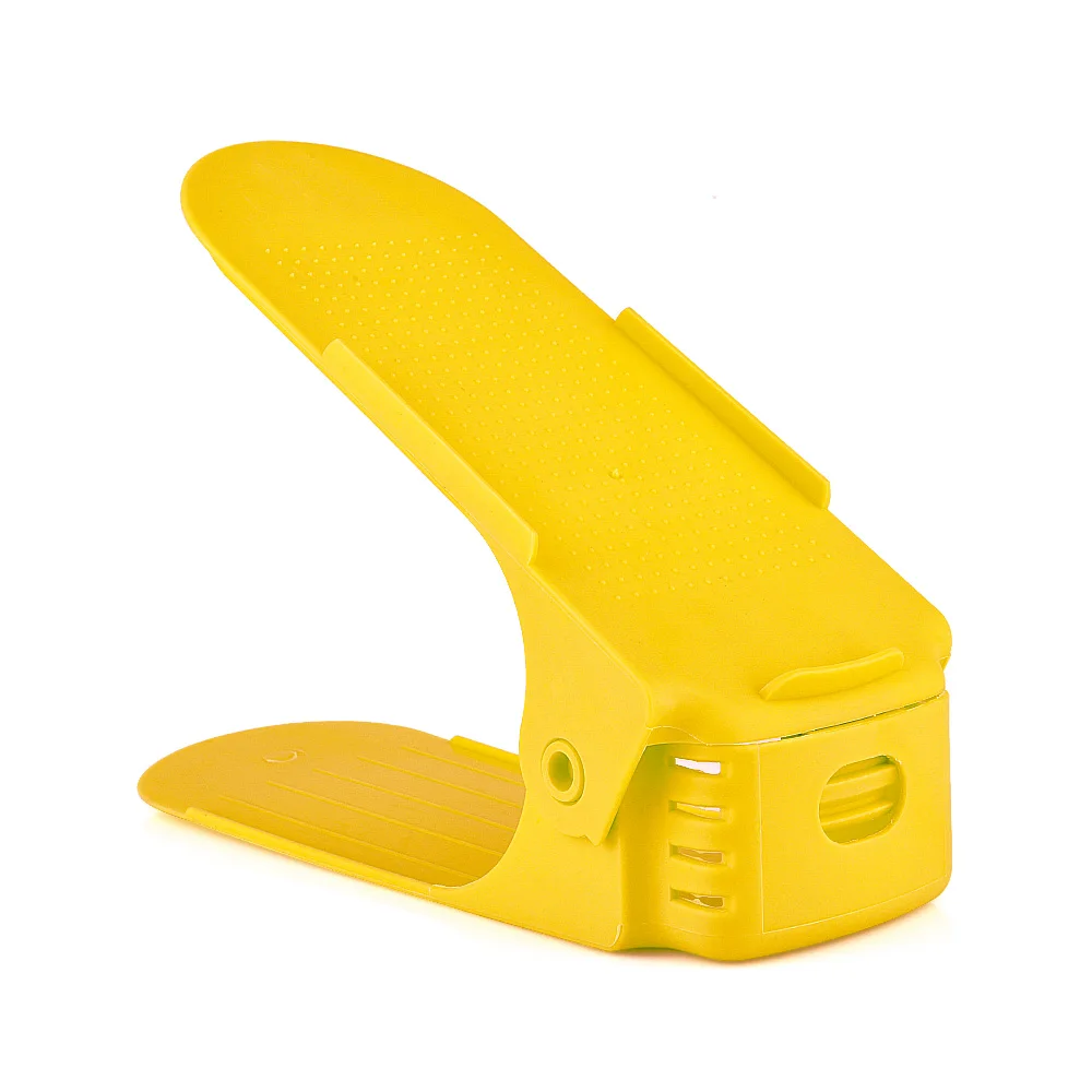 6pcs of Yellow 6шт. двойная подставка для обуви двойные подставки для обуви Регулируемый двойной шкаф для обуви Пластик полки полка для обуви держатель для обуви хранения коробку экономить пространство обуви Организатор Дисплей стенд - Цвет: 6pcs of Yellow