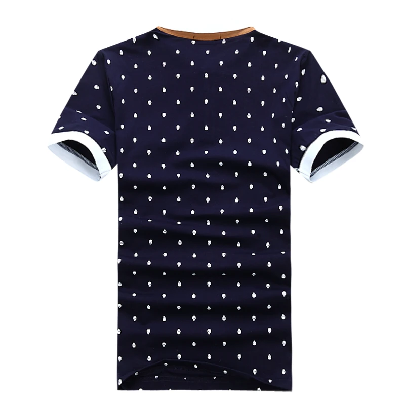 Новинка, мужские рубашки поло, модные, с принтом черепа, Camisa, летние, хлопковые, с коротким рукавом, мужские рубашки, топы, футболки, MT4371