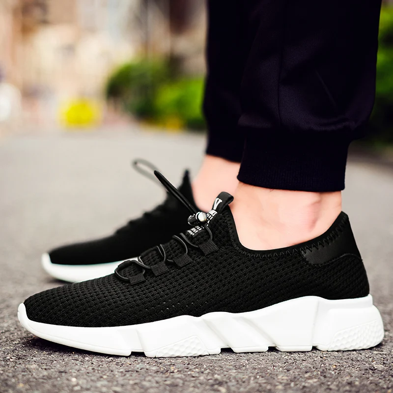 Spring Summer Black Trail Running Shoes Lightweight Sneakers For Male Sport Mesh Conformatable sepatu pria | Спорт и развлечения