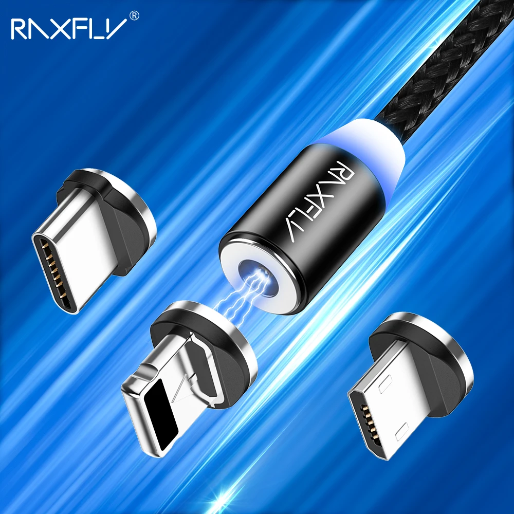 RAXFLY Магнитный зарядный кабель для iPhone XS магнит зарядное устройство Micro USB Lightning