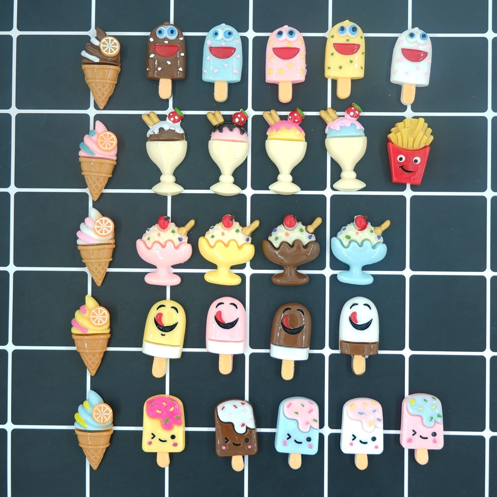 Kawaii мороженое плоская задняя часть телефона Декор бант для волос diy кабошоны из