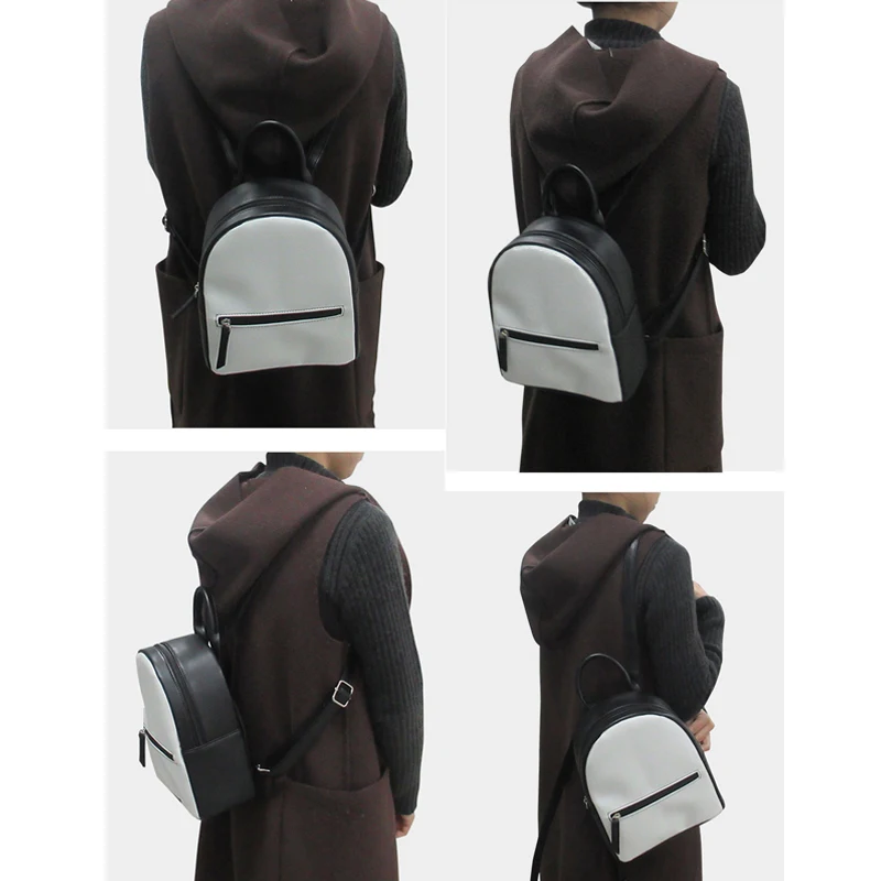 

INSTANTARTS Women Small Backpack High Quality Leather Mochila Escolar School Bags For Teenagers Girls French Bulldog Backpacks