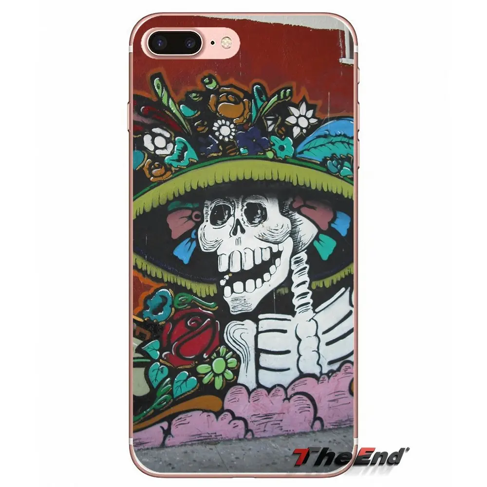 Мягкий чехол для Samsung Galaxy S2 S3 S4 S5 MINI S6 S7 edge S8 S9 Plus Note 2 3 4 5 8 Coque Fundas Gambar граффити череп