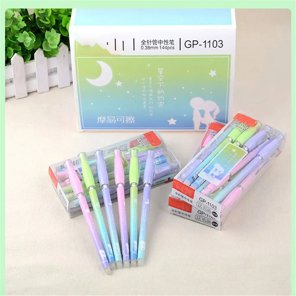 3Pcs Stars moon Candy coloured Gel Pen 0.38mm Black Ink Signature Pens Shining Kids Gift School Office Supplies Stationary|Гелевые ручки|