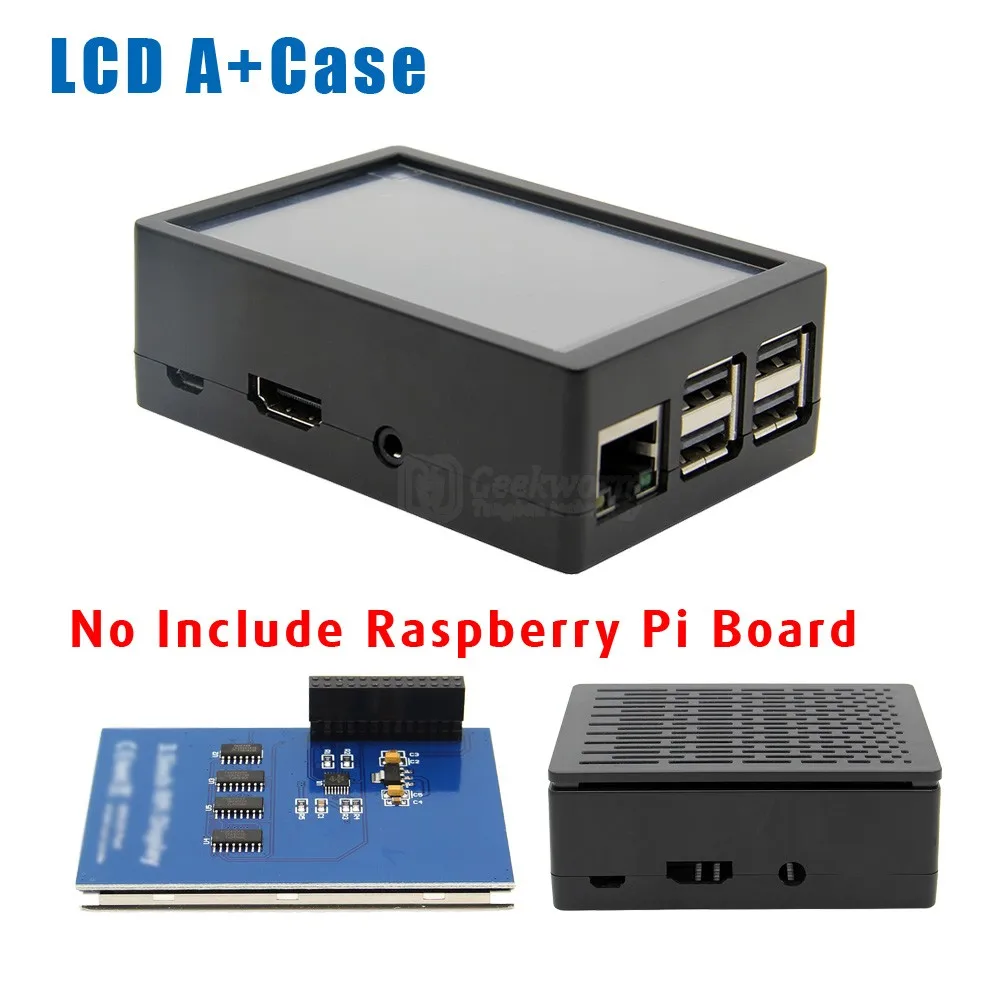 LCD A Kits Raspberry Pi 3,5 дюймов TFT сенсорный экран с ABS Чехол комплект, 480x320 30FPS-50FPS ЖК-дисплей для Raspberry Pi 3B+(plus)/3B/2B - Цвет: LCD A Kits