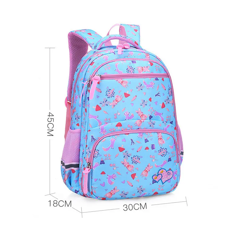 sky blue large Новые школьные рюкзаки для девочек-подростков 1-6 лет, 2 размера, Большой Вместительный рюкзак для путешествий, детские школьные сумки - Цвет: sky blue large