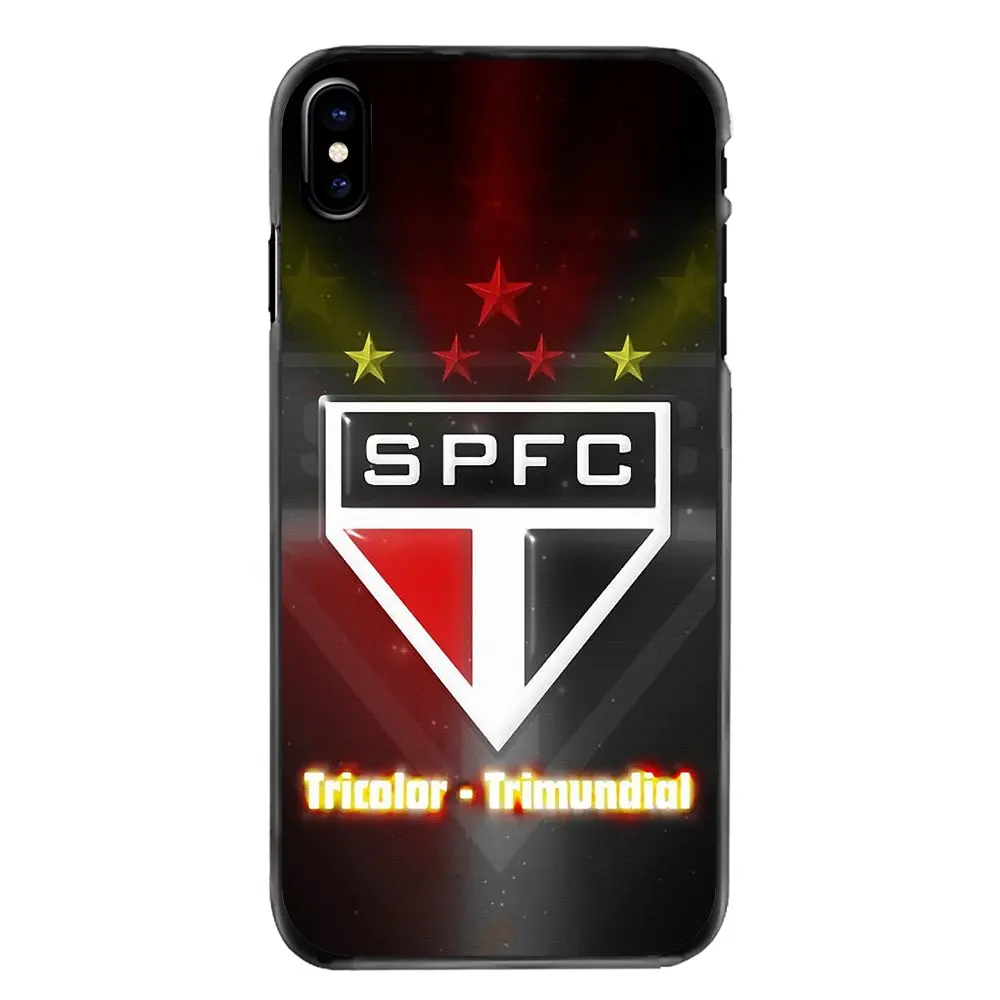 Жесткий чехол для телефона Sao Paulo FC SPFC Футбол Логотип iPhone 4 4S 5 5S 5C SE 6 6S 7 8 Plus X XR XS Max iPod