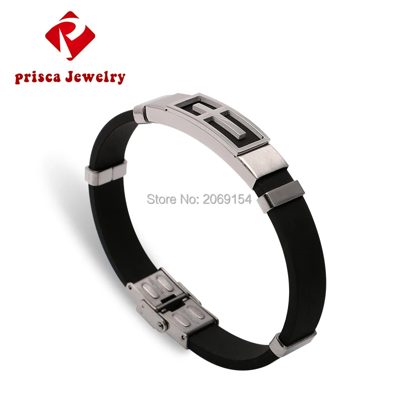 Мужские ювелирные изделия модный браслет силиконовый Золотой Крест Браслеты