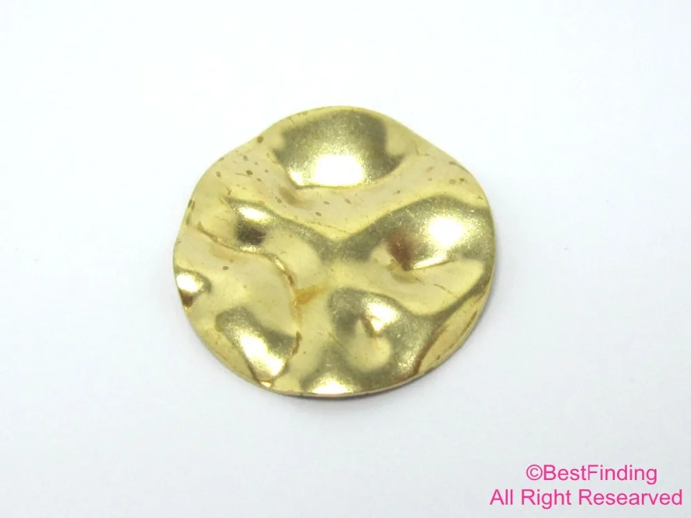 Круглая Латунная подвеска 30 шт металлическая латунная 20 мм волнистая фурнитура