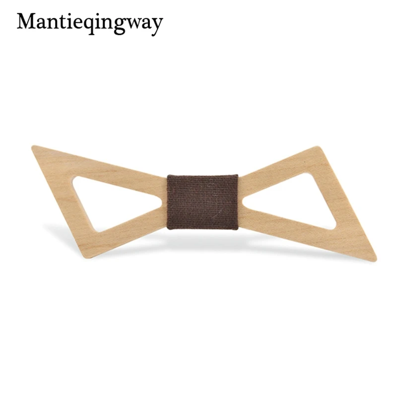 Мужской галстук ручной работы в полоску Mantieqingway деревянный бабочка клетку для