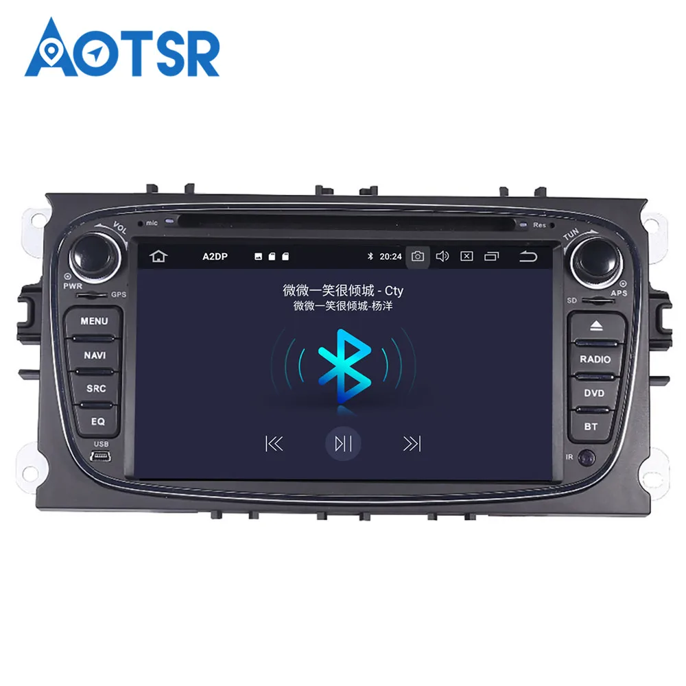 Автомобильный DVD плеер 8 ядер Android 9 0 GPS навигация для FORD/Focus/S MAX/Mondeo/C MAX Galaxy