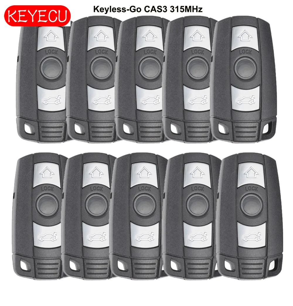 KEYECU 10PCS дистанционный смарт ключ брелок 315MHz для BMW 3 5 Series с комфортным доступом FCC: