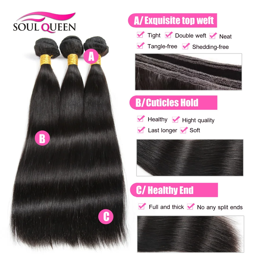 Перуанский Человека Беле Девы Волосы Прямые 4 Связки Предложения 7А