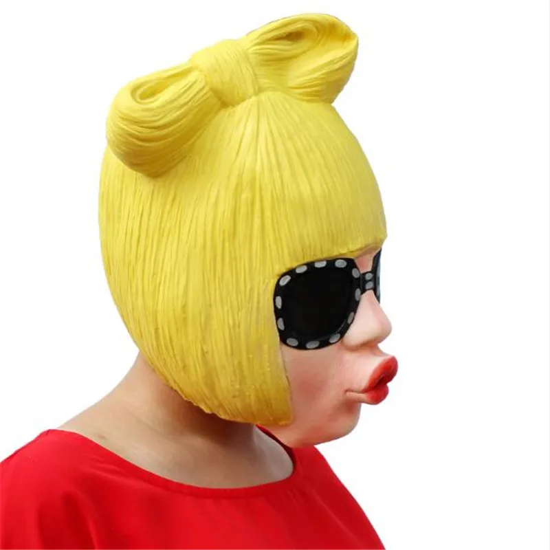 Halloween Cosplay Fancy Dress Party Masquerade Rock Star Lady GaGa Full Face Latex Mask Novelty Adults | Тематическая одежда и