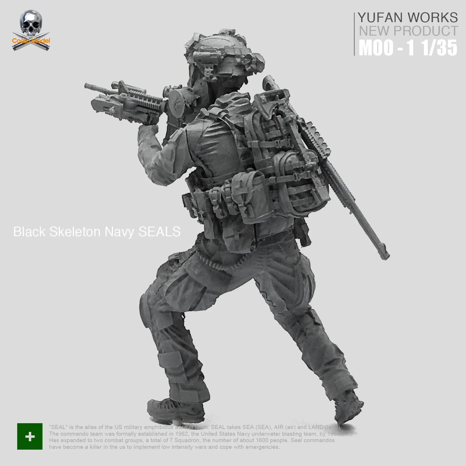 1/35 полимерные фигуры Solider модельные наборы черный скелет морские уплотнения MOO