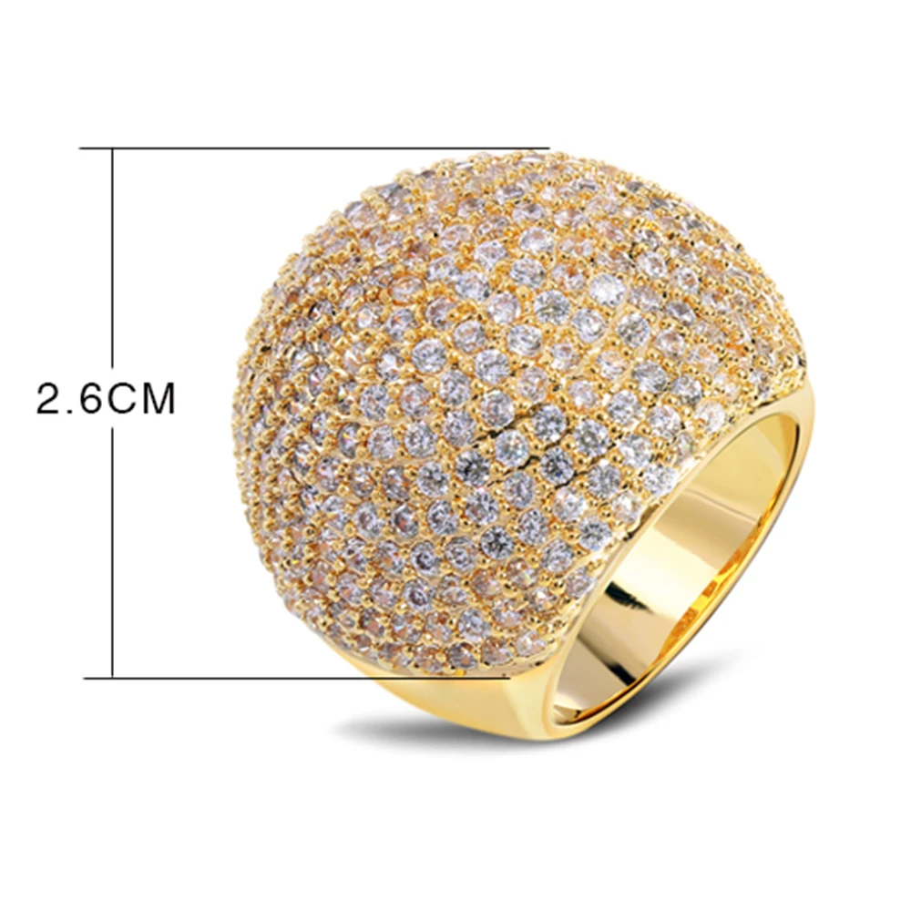 

Большое полное кольцо с камнями микро проложить кубический цирконий камни Красивые вечерние ювелирные изделия для женщин большие кольца