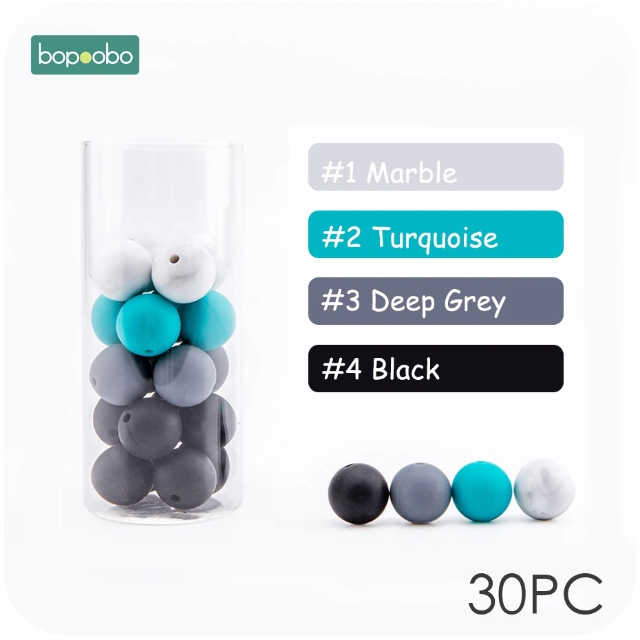Turquoise-Black Bopoobo 15 мм Силиконовые Бусины еда без бисфенола-а класса Силиконовые DIY ремесла силиконовые 14 мм Восьмиугольные Прорезыватели Детские трофеи - Цвет: Turquoise-Black