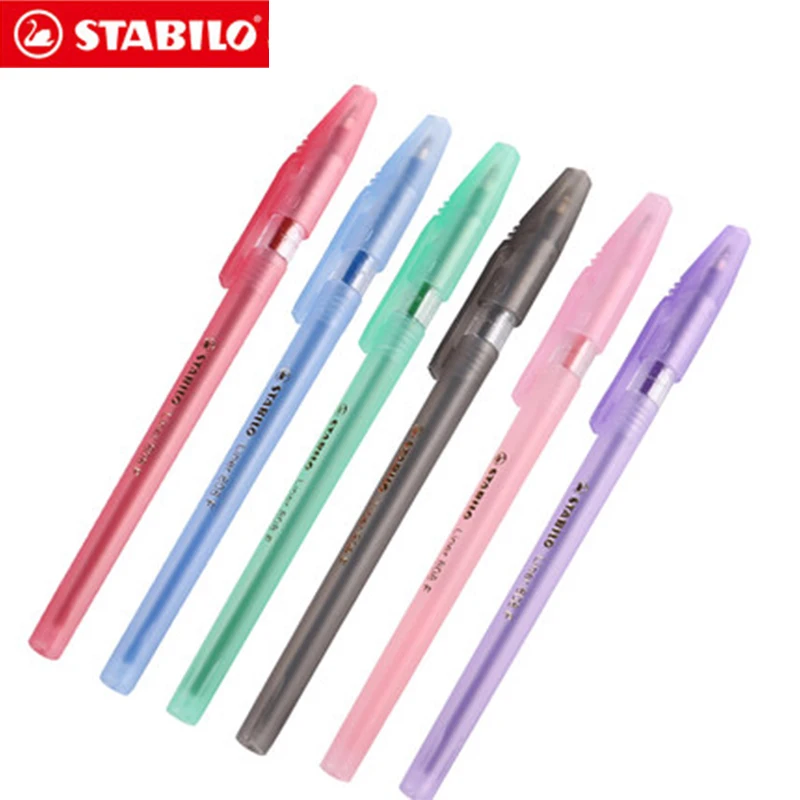 2 шт./партия Stabilo 808 шариковая ручка плавно Антистатическая цветная ручка из нержавеющей стали перо многоцветная ed выбранная