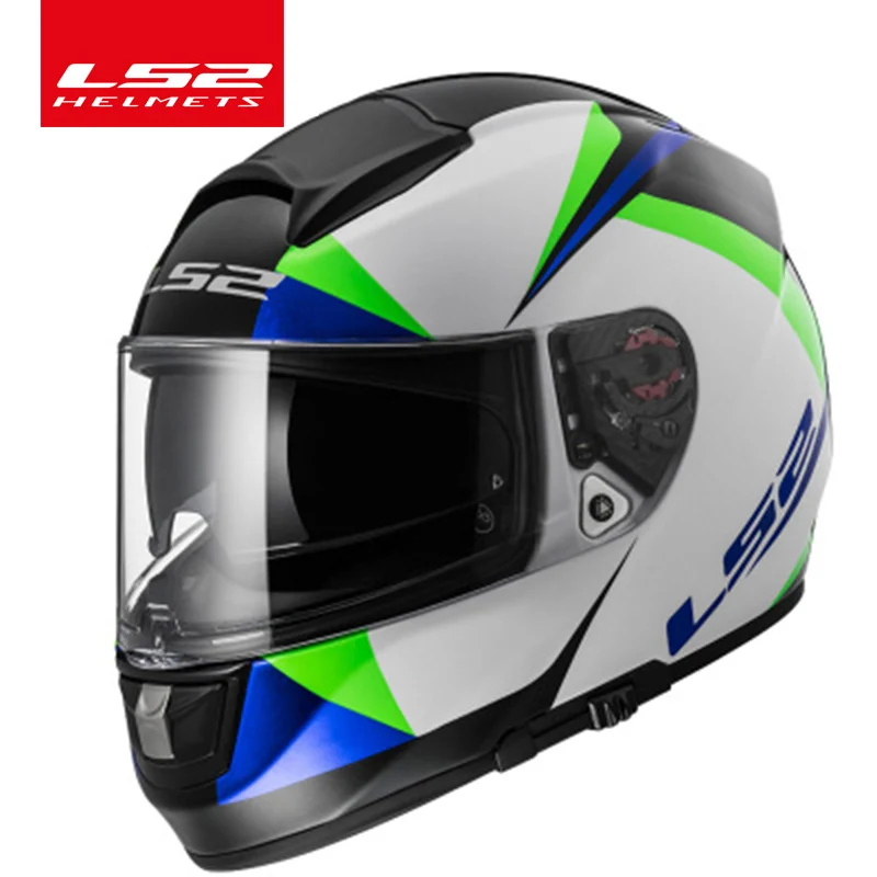 blue green LS2 Глобальный магазин LS2 FF397 стекловолокно полное лицо мото rcycle шлем ls2 VECTOR HPFC EVO гонки мото шлемы ECE одобрено - Цвет: blue green