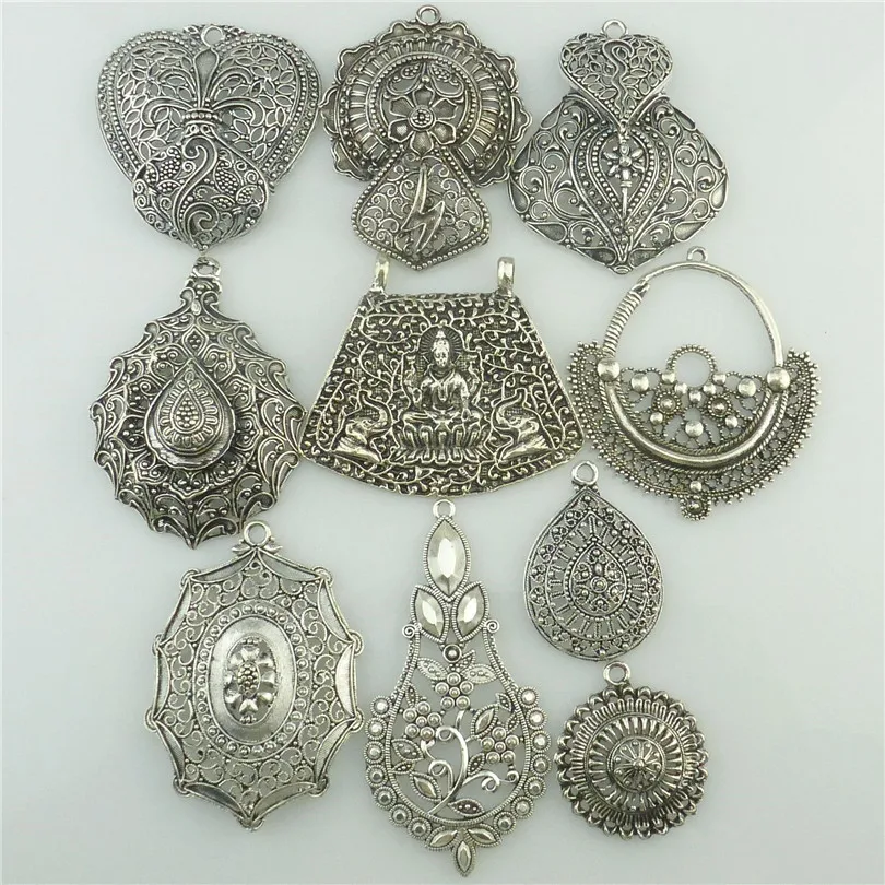 Винтажный кулон в виде цветка листка сердца бабочки молнии каплевидной