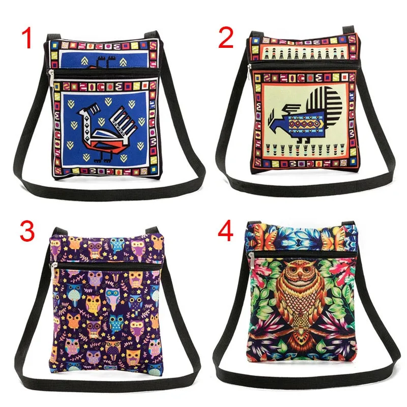 Винтажная Женская мини сумка на плечо с 3D принтом совы мессенджер из ДАКРОНА