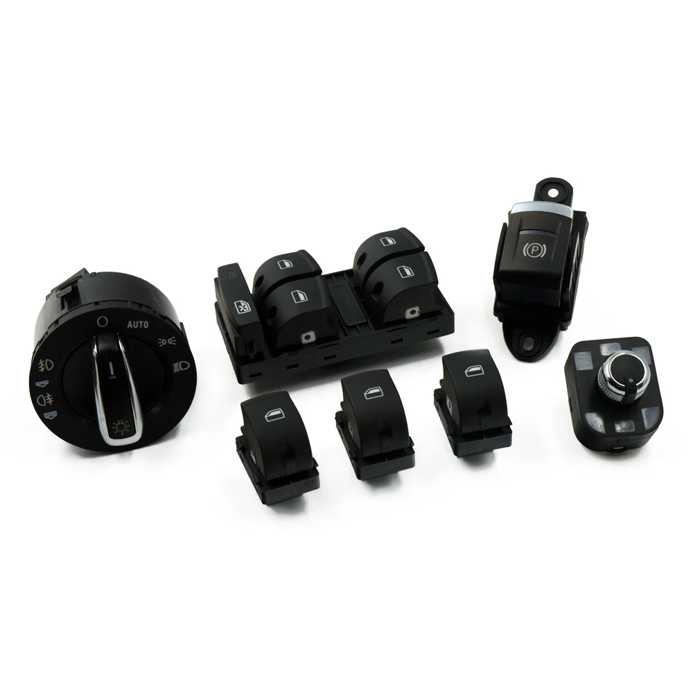 7Pcs New Window headlight Parking Mirror Switch For AUDI A6 S6 C6 Q7 RS6 Allroad Quattro 4F1941431E 4F0959855 4F0959565 | Автомобили и