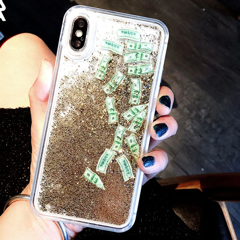 Чехол с жидкими блестками для iPhone 7 8 X XR Xs Max 6 6s Plus | Мобильные телефоны и аксессуары