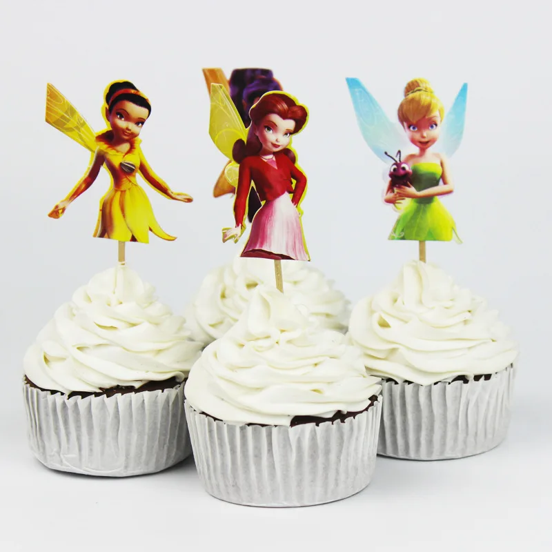 48 шт./лот милая Женская Цветочная фея крылья Детская тема мультяшный кекс