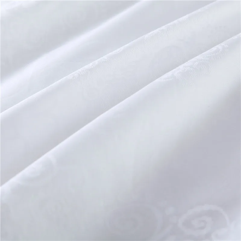 800TC белый Египетский хлопок сатин жаккардовый Комплект постельного белья Король