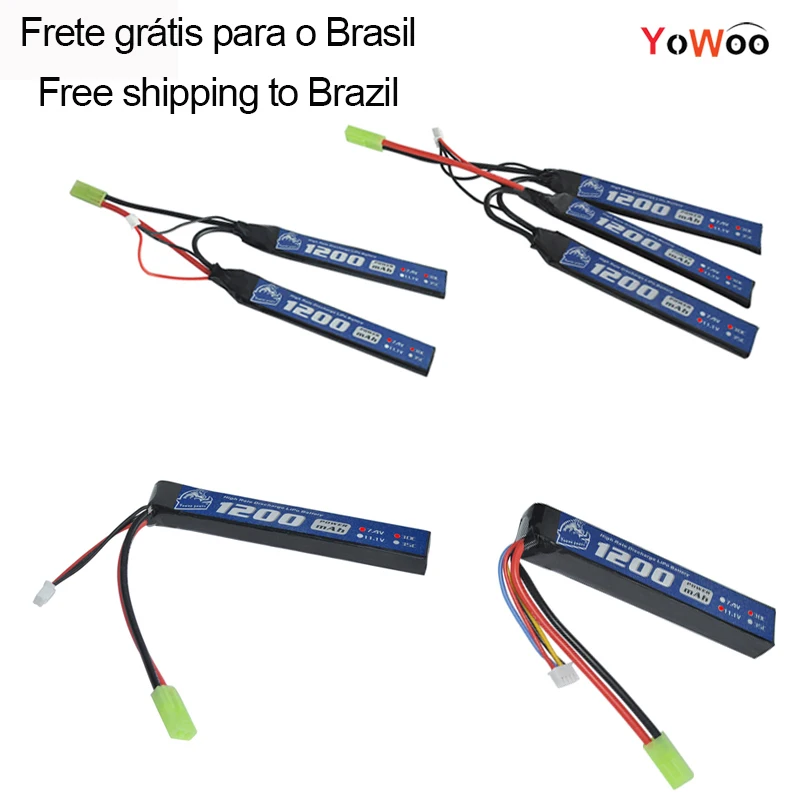 YOWOO Lipo 2S 7 4 V 3S 11 1 аккумулятор 1200mAh 30C Mini Tamiya 14awg страйкбольный пистолет Модель для