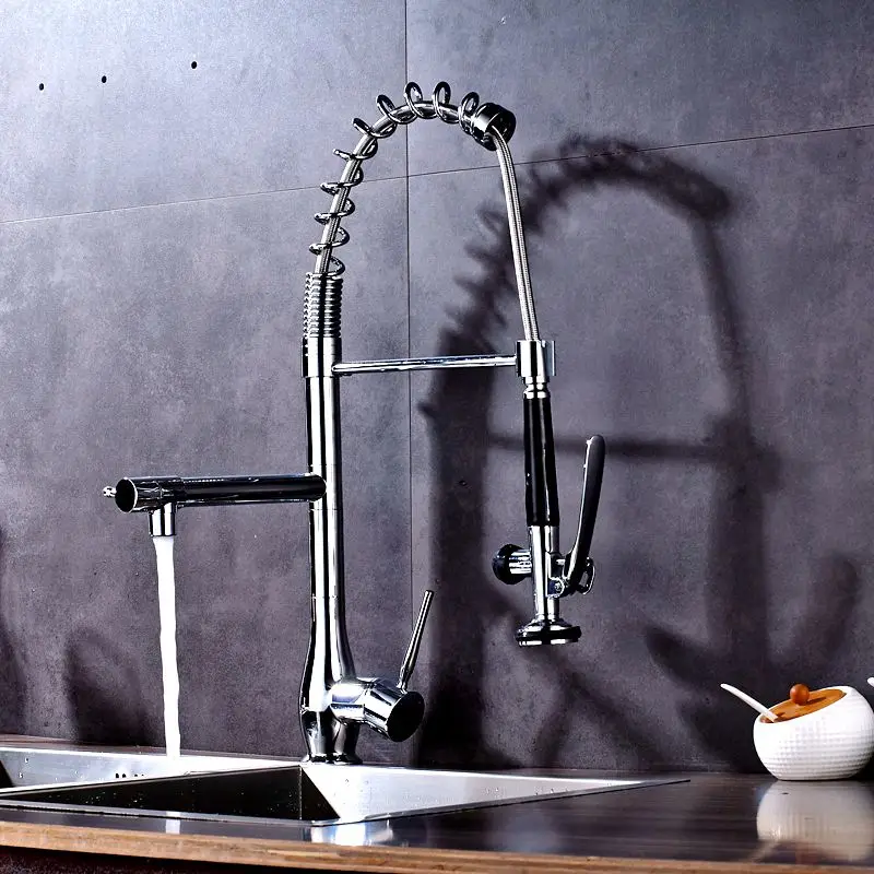 Uythner Превосходное качество увеличивают Твердый латунный хромированный кухонный