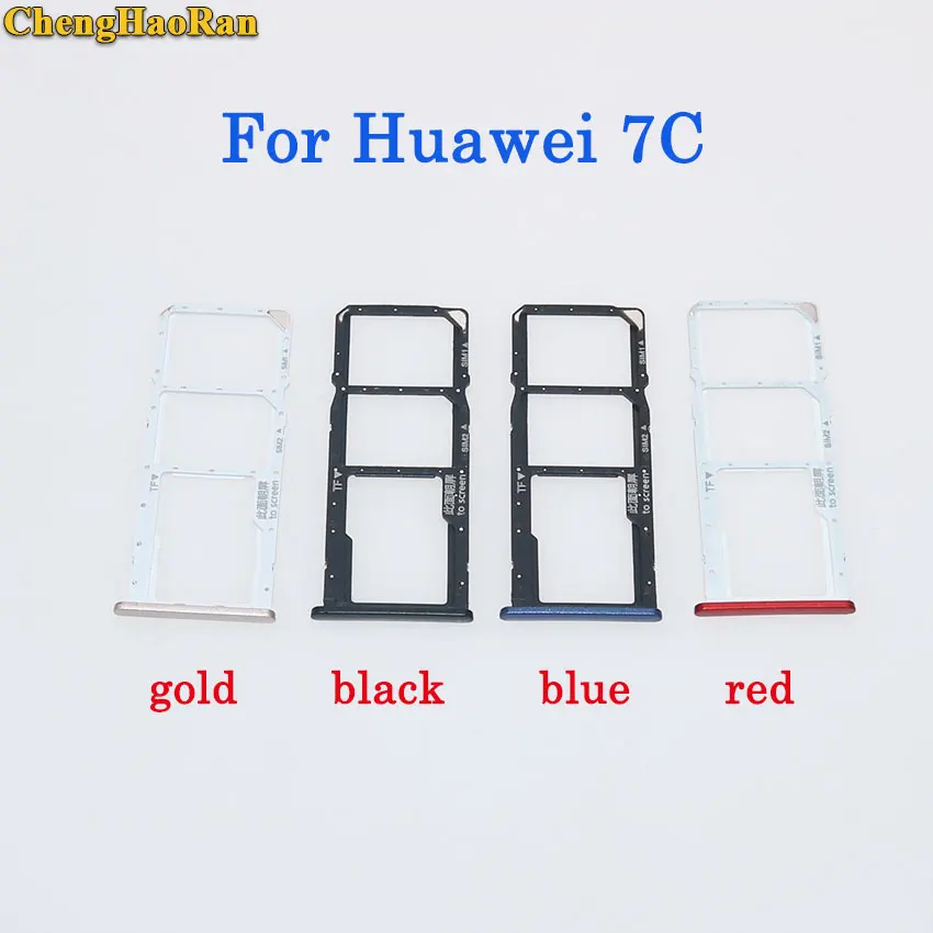 ChengHaoRan для Huawei Honor 7A 7C 7X лоток SIM-карты + Nano SIM и Micro S D считыватель SIM-карт держатель