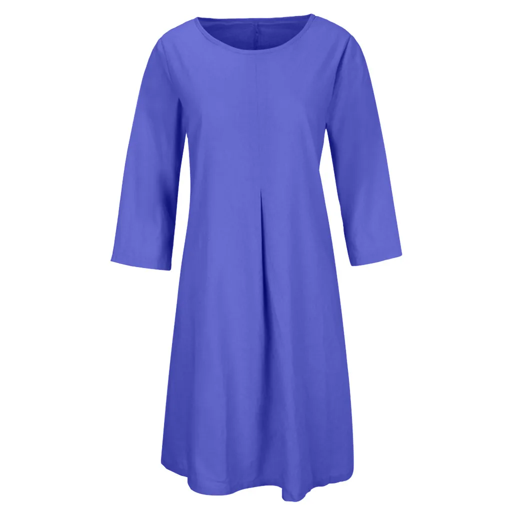 ISHOWTIENDA женская летняя обувь платье 5XL Большие размеры, открытые платья без рукавов, с О-образным вырезом и карманом; легкий хлопок и лен платье для девочек, vestidos de fiesta, de noche# g4