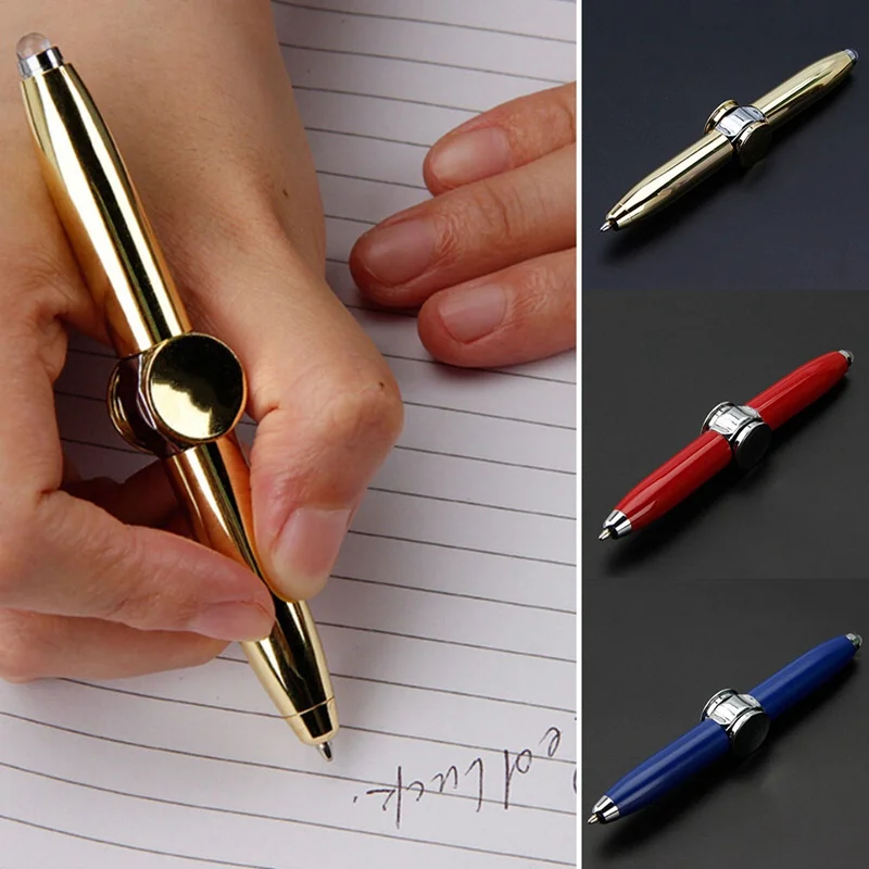 Finger Leisure Toys Fidget Spinner Multi-Function Gyroscope Pen Decompression Light LED Lamp Ball Point Pen Relieve Stress