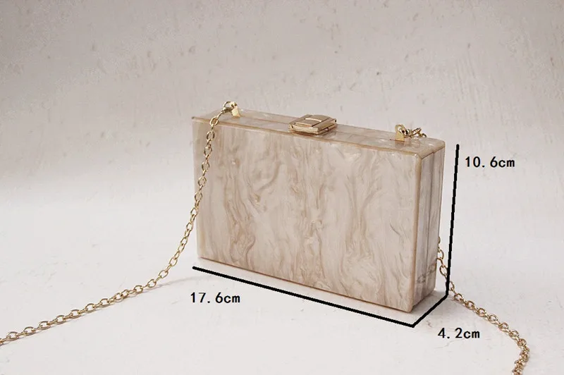 Woman New Wallet Brand Fashion Solid Acrylic Small Shoulder Bags Beige Party Evening Bags Clutches Wedding Women Casual Handbags