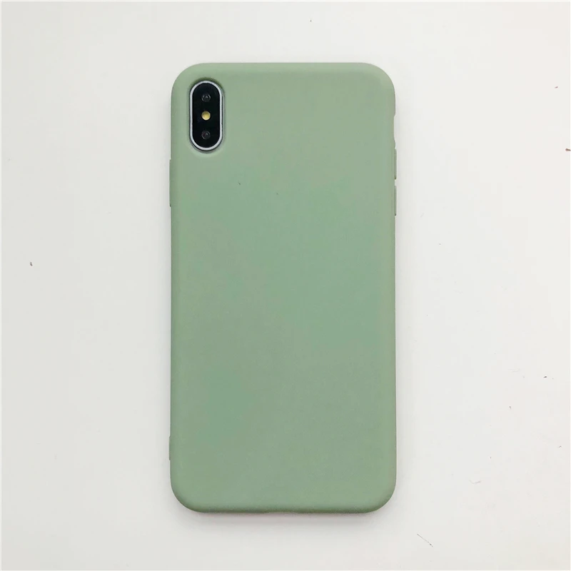 Простой милый мягкий чехол ярких цветов для iphone 11 Pro XR X XS Max 6 6S 7 8 Plus модные однотонные силиконовые парные Чехлы Coque