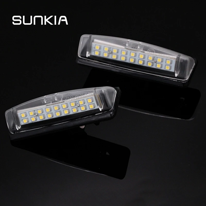 2x супер белый 18SMD без ошибок светодиодный номер номерного знака Лампа для Mitsubishi
