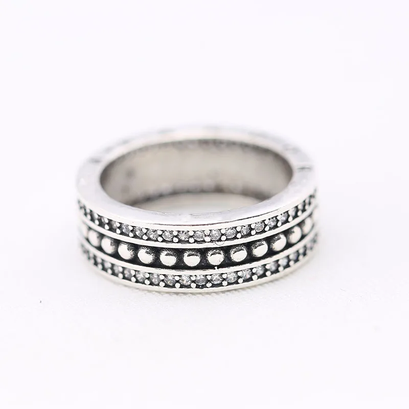 Настоящее серебро 925 пробы Винтажное очарование микро инкрустация чистое CZ