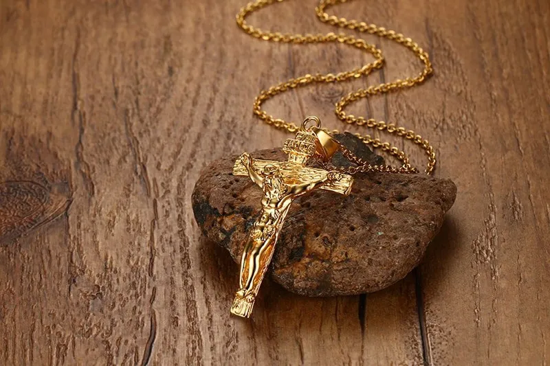 

Classic Jesus Crosses Necklace Men Charm Necklaces Pendants For Women Religion Jewelry 2020 Free Shipping