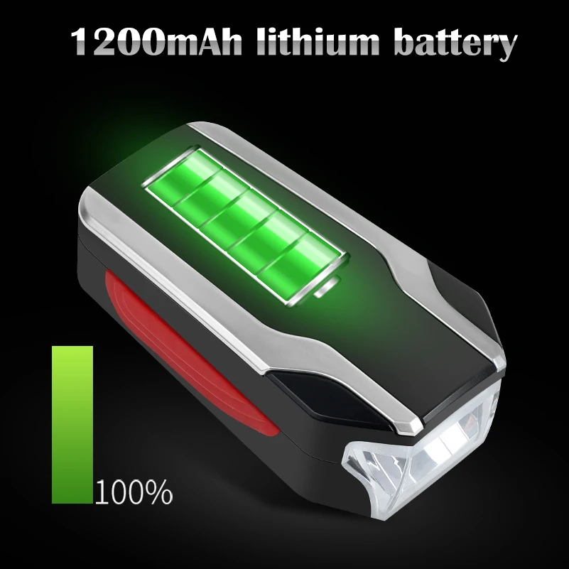 Фонарь велосипедный с зарядкой от USB 250 дБ 1200 лм 120 мАч|Велосипедная фара| |
