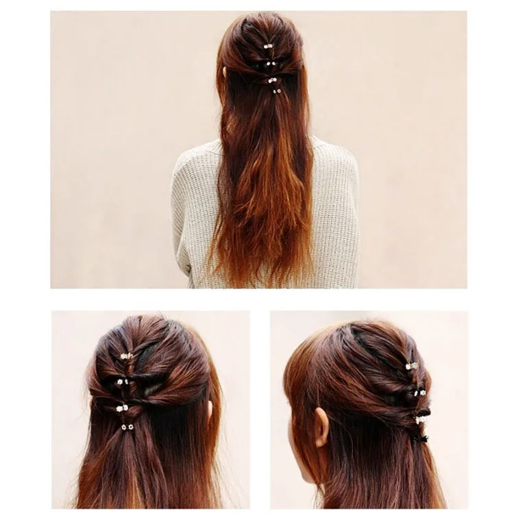 10 шт. новые детские мини заколки для волос с кристаллами сливы девочек аксессуары