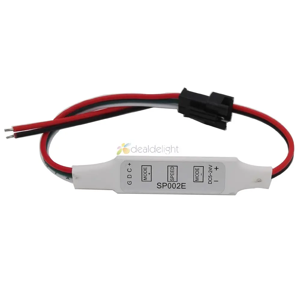 10 шт. SP002E 3 ключа мини RGB контроллер DC5 24V для пикселей сон Цвет WS2811 WS2812B